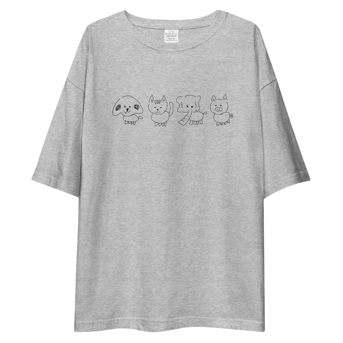 「ワン・ニャン・パオ・ブゥ」ビッグシルエットTシャツ